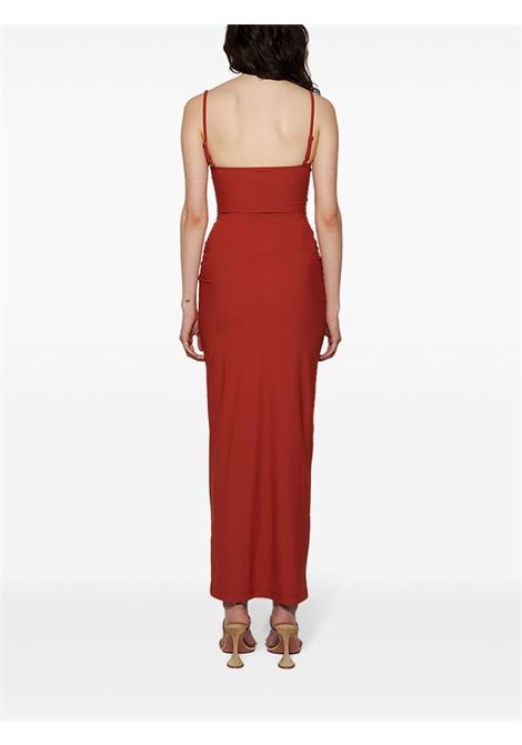 Red Crystal Orbit cut-out midi dress Christopher Esber - women CHRISTOPHER ESBER | 24027097BRCK